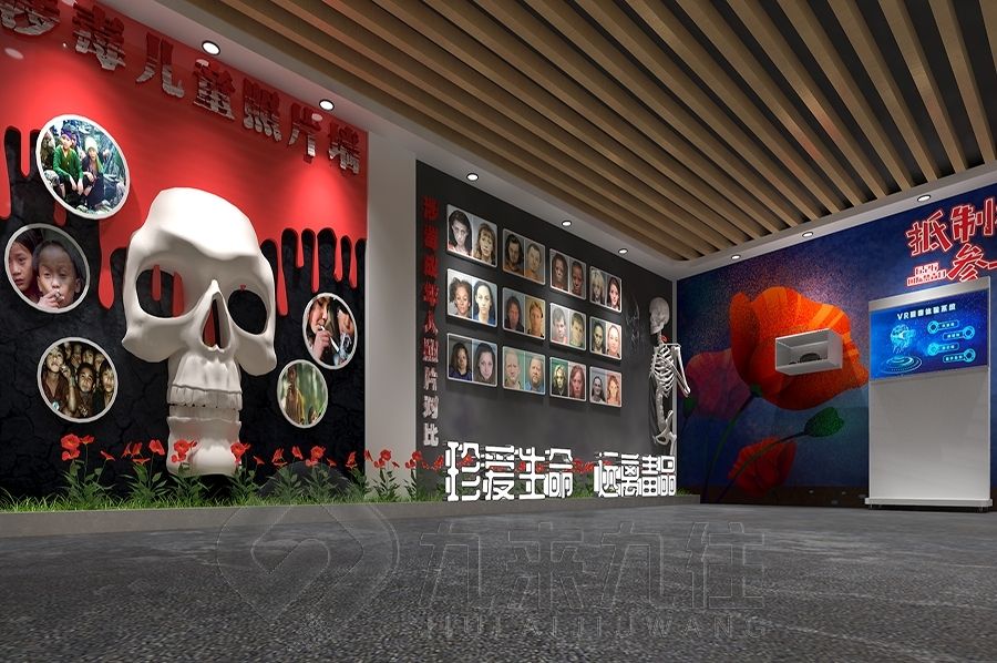 國(guó)防教育基地設(shè)計(jì),多媒體設(shè)備創(chuàng)意展廳,國(guó)防展廳設(shè)計(jì)效果圖#